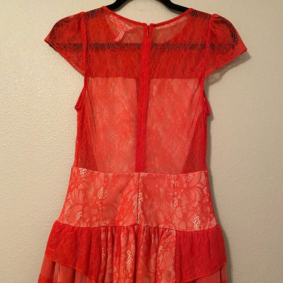 BCBGENERATION Red Ruffle Dress - Picture 3 of 4